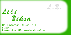 lili miksa business card